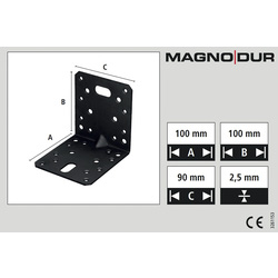 Magnodur / Magnodur hoekanker met ril zwart 2