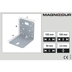 Magnodur / Magnodur hoekanker met ril 2
