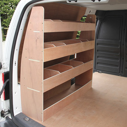 MonsterShop / Bedrijfswageninrichting hout met vakken 2
