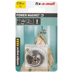 Fix-o-moll / Fix-o-moll magneet haak Neodym 2