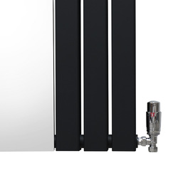 MonsterShop / Platte spiegel radiatoren met TRV chroom kleppen 5