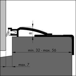 Ellen / Ellen tochtprofiel slijtdorpel aluminium ARP-6 2