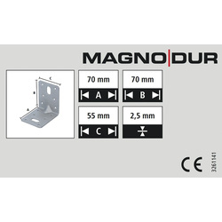 Magnodur / Magnodur hoekanker met ril 2