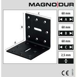 Magnodur / Magnodur versterkingshoek sleufgat zwart 5