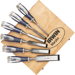 IRWIN / Irwin Marples houtbeitelset 6-delig MS750 in houten kist 3
