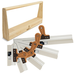 Super Prof / Super Prof houten spackmesbak met 5 spackmessen soft handgreep 6