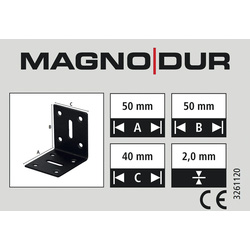 Magnodur / Magnodur versterkingshoek sleufgat zwart 2