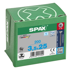 Spax / Spax universele schroeven T-STAR plus platkop voldraad RVS 3