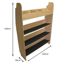 MonsterShop / Bedrijfswageninrichting hout met vakken en planken 4