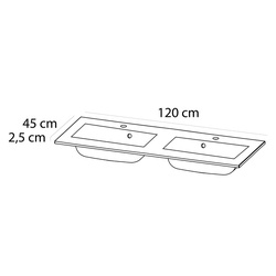 Tiger / Tiger Maryport meubelset 120cm met 4 lades inclusief Quadro wastafel 6