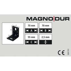 Magnodur / Magnodur hoekanker met ril zwart 2