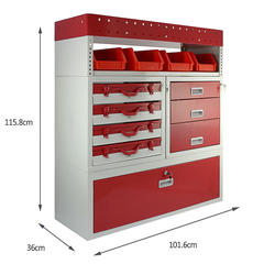 MonsterShop / Bedrijfswageninrichting metaal met vakken en lades 3