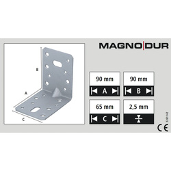 Magnodur / Magnodur hoekanker met ril 2