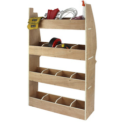 MonsterShop / Bedrijfswageninrichting hout met vakken 2