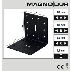 Magnodur / Magnodur versterkingshoek sleufgat zwart 2