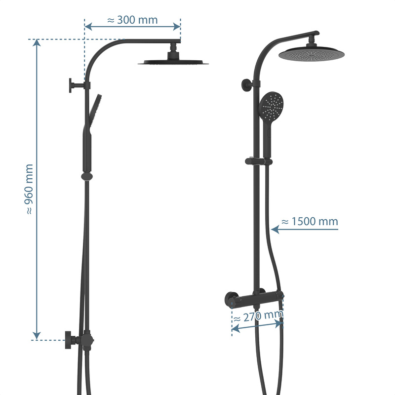 Schütte / Schütte Madura Fresh douchesysteem met thermostatische mengkraan
