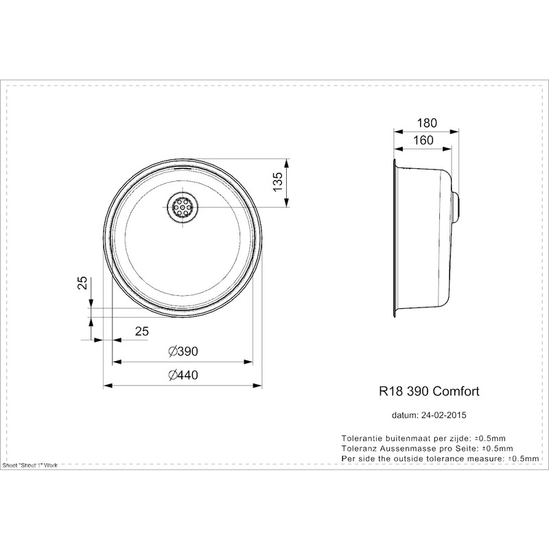 Reginox / Reginox R18 390 Comfort spoelbak