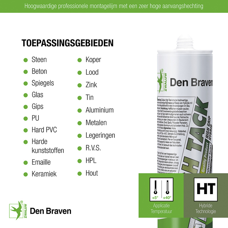 Zwaluw / Zwaluw High Tack lijmkit
