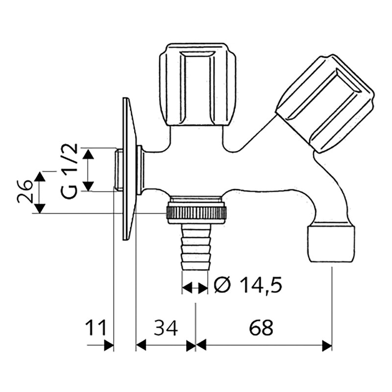 Schell / Schell Comfort combinatie dienstkraan