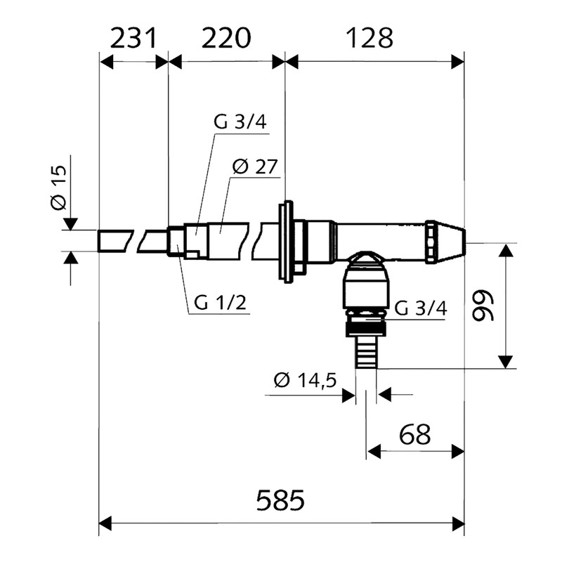 Schell / Schell Polar 2 vorstvrije buitenkraan
