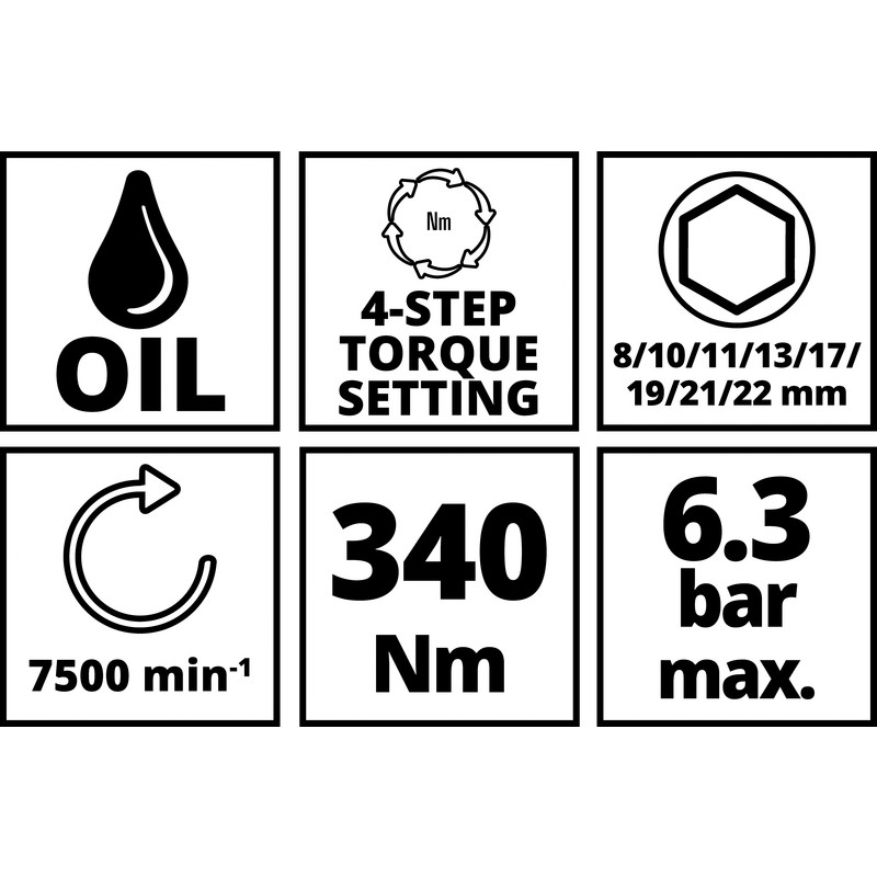 Einhell / Einhell TC-PW 340 pneumatische slagmoersleutelset