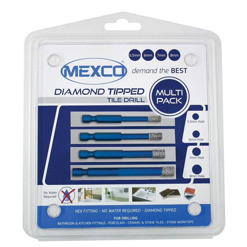 Mexco / Mexco tegelboorset diamant droog