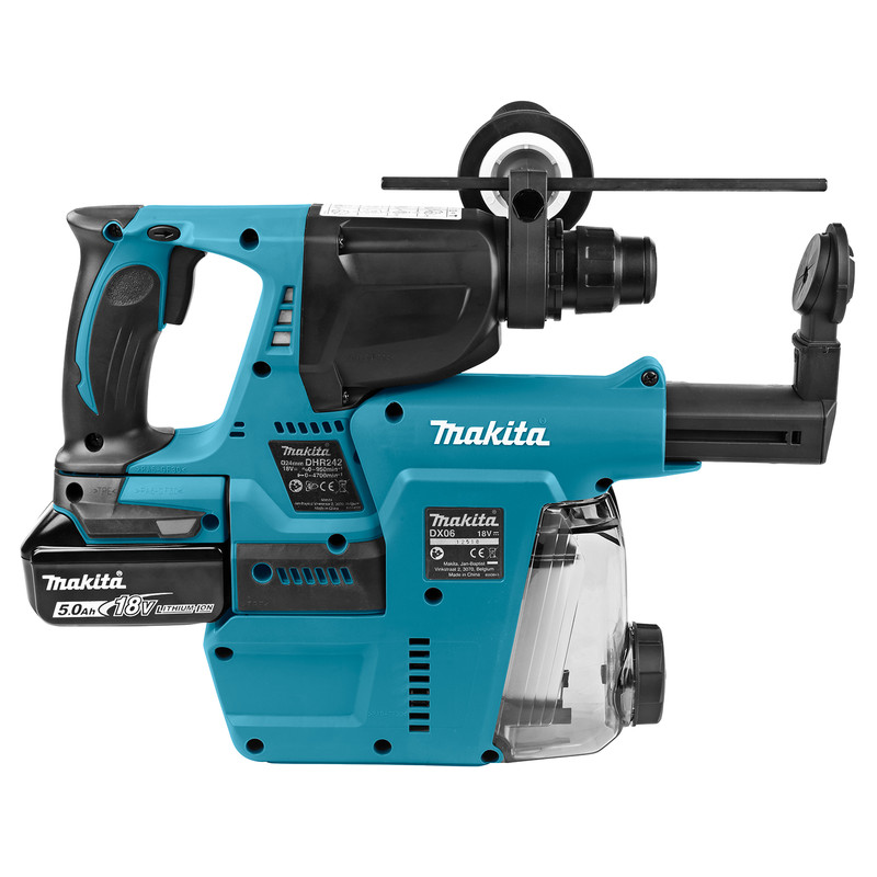 Makita / Makita DHR242RTJW accu combihamer machine met afzuiging en 2x 18V 5Ah accu