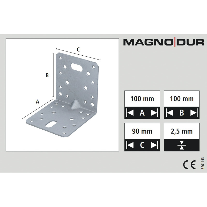Magnodur / Magnodur hoekanker met ril