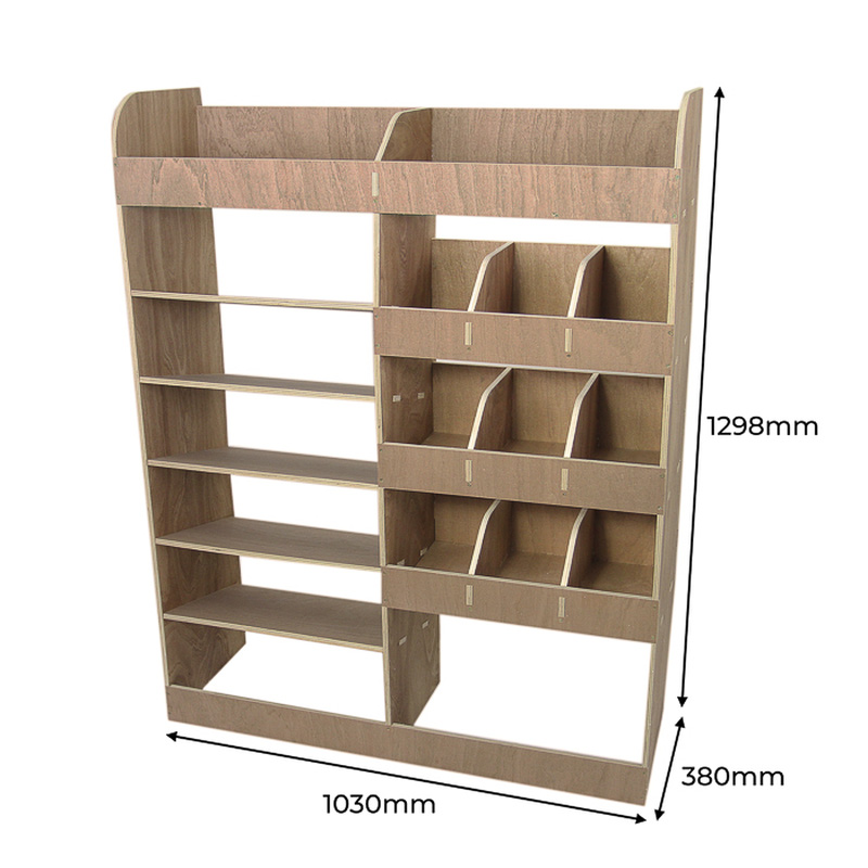 MonsterShop / Bedrijfswageninrichting hout met vakken