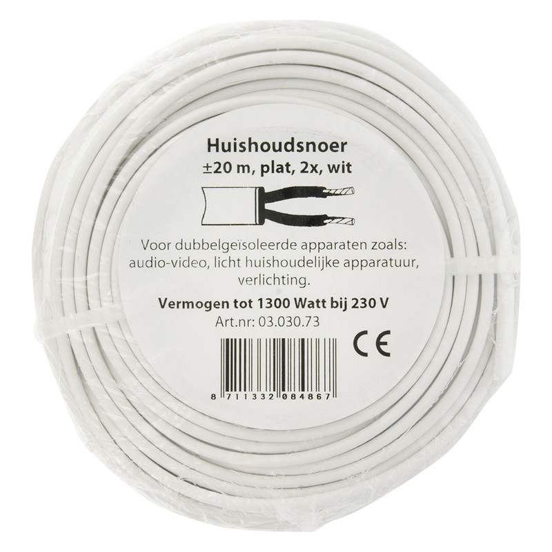 Huishoudsnoer plat H03VVH2-F