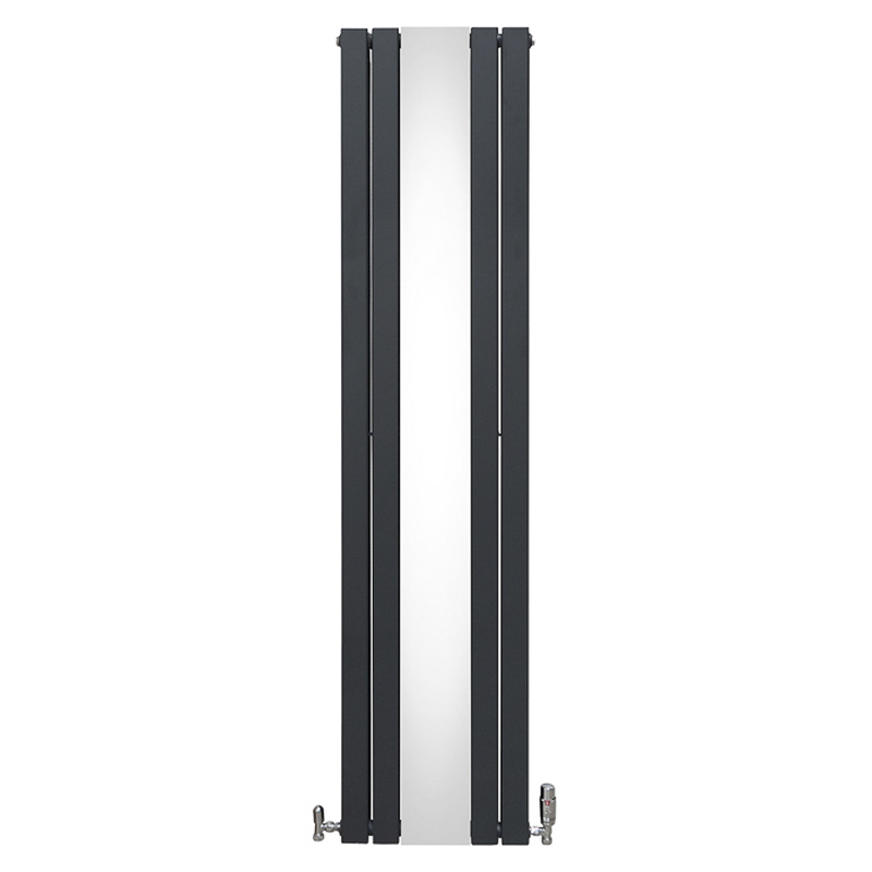 MonsterShop / Platte spiegel radiatoren met TRV chroom kleppen
