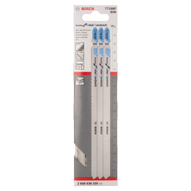Bosch / Bosch Decoupeerzaagblad T718BF Flexibele Metal-Sandwich
