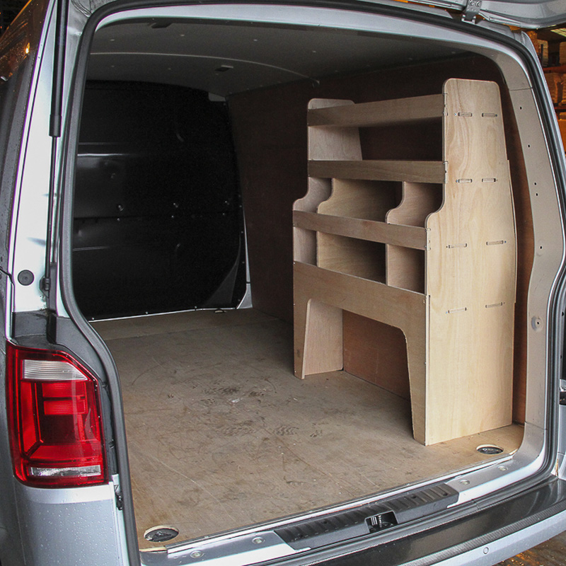 MonsterShop / Bedrijfswageninrichting hout met vakken