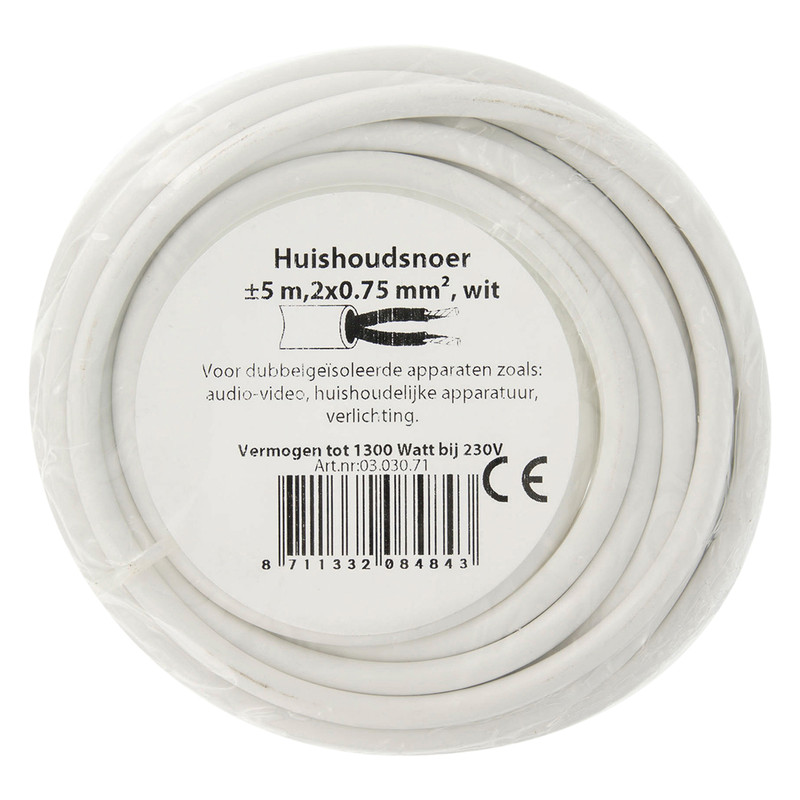 Huishoudsnoer rond H03VV-F
