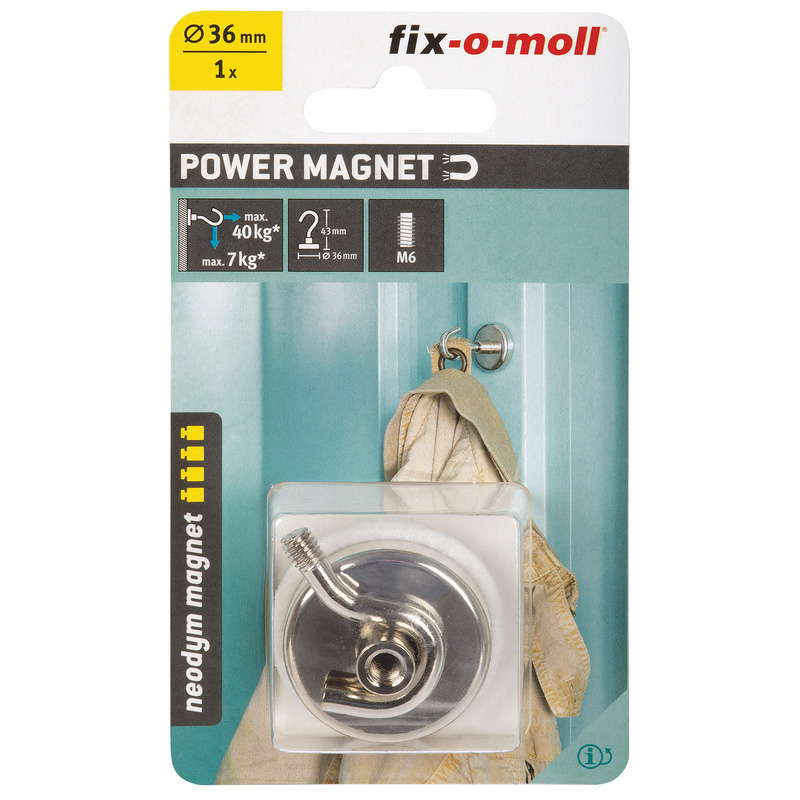 Fix-o-moll / Fix-o-moll magneet haak Neodym