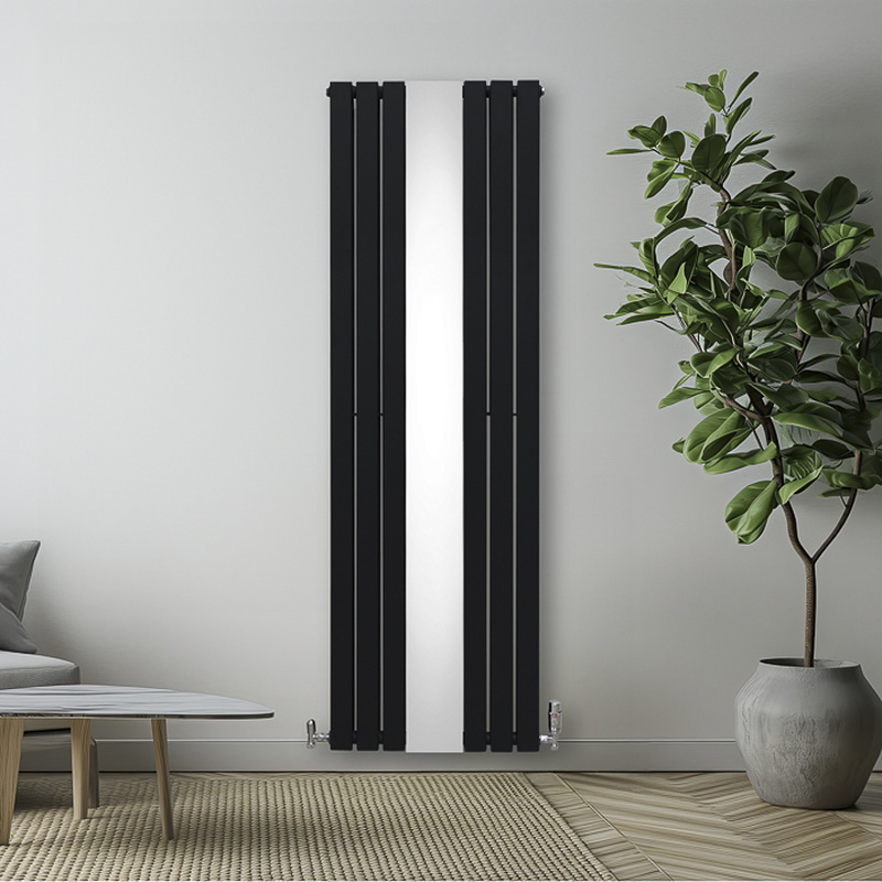 MonsterShop / Platte spiegel radiatoren met TRV chroom kleppen