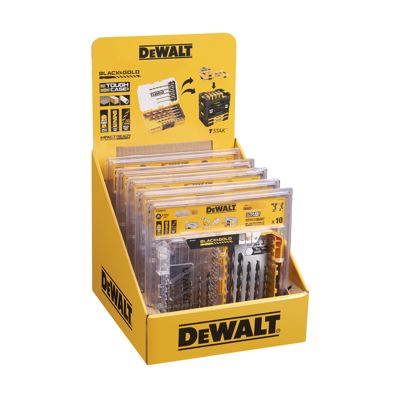 DeWALT / DeWALT metaalborenset Extreme black&gold TOUGH CASE