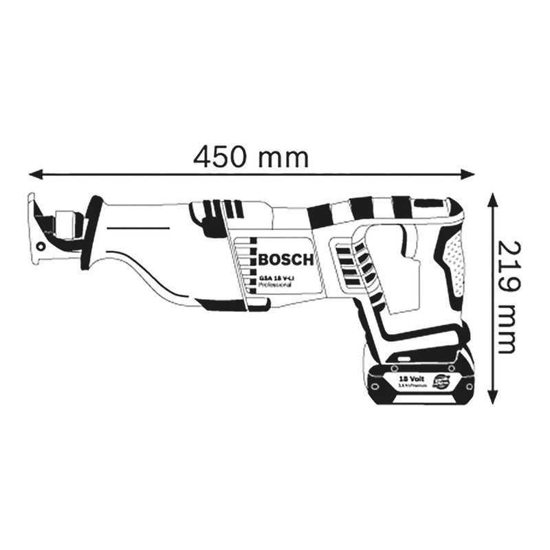 Bosch / Bosch GSA 18V-LI accu reciprozaag machine (body)