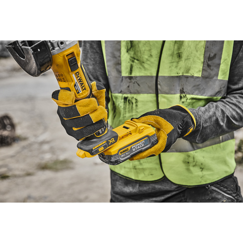 DeWALT / DeWALT DCG405H2T-QW accu haakse slijper met 2x 5,0Ah PowerStack accu