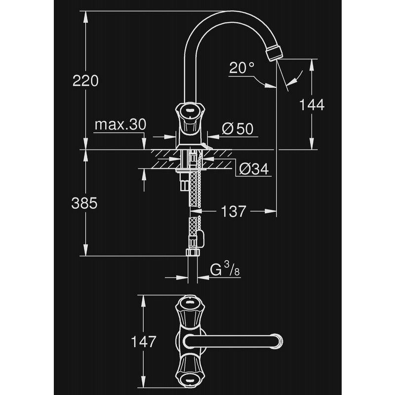 Grohe / Grohe Costa wastafelkraan
