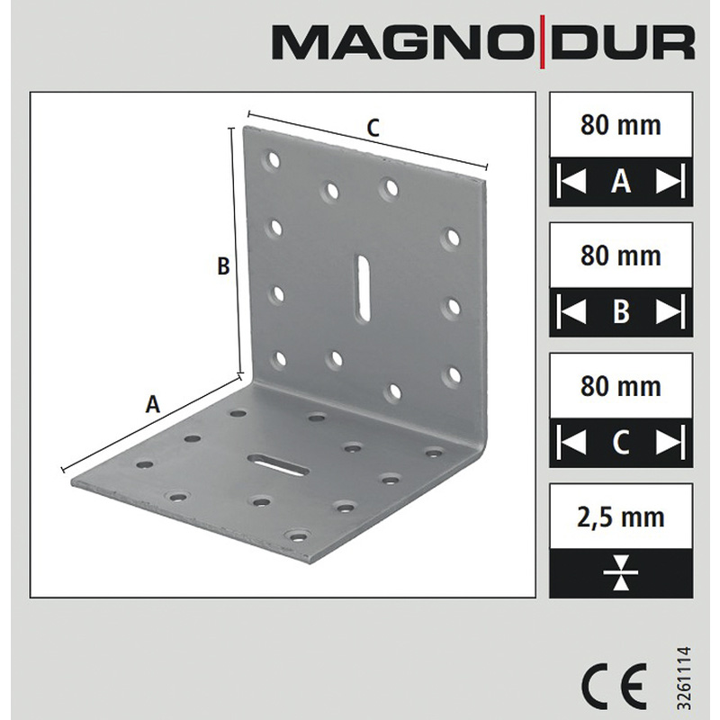 Magnodur / Magnodur versterkingshoek sleufgat