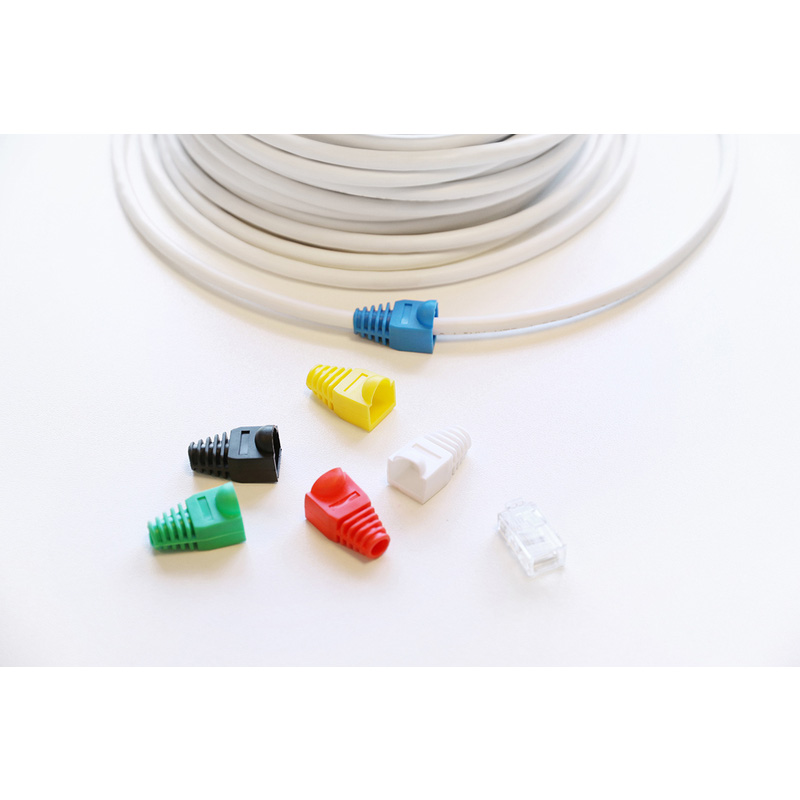 Q-link / UTP 6 connectors en kappen