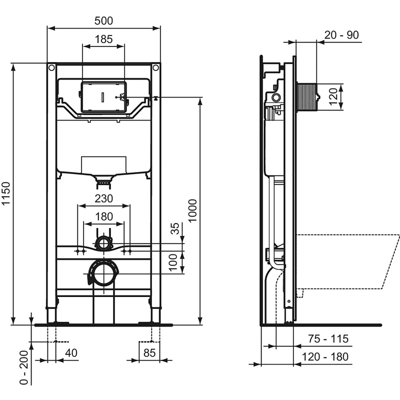Ideal Standard / Ideal Standard ProSys inbouwreservoir