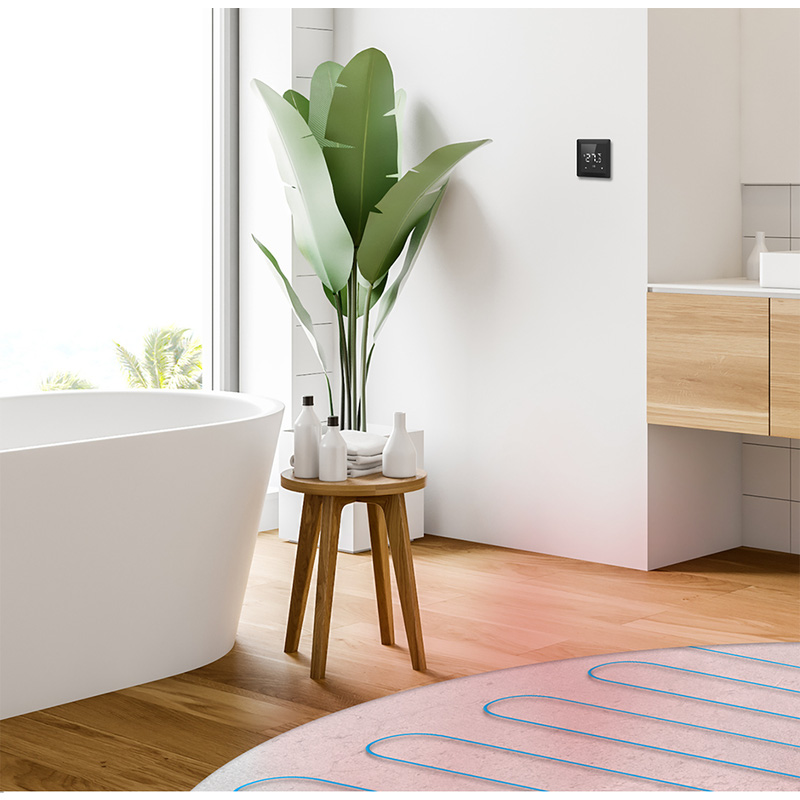 Dynamic Way / Dynamic Way elektrische vloerverwarmingsmat incl. WIFI thermostaat zwart