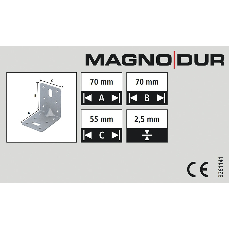 Magnodur / Magnodur hoekanker met ril