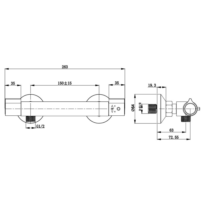 Schütte / Schütte Vigo thermostatische douchekraan