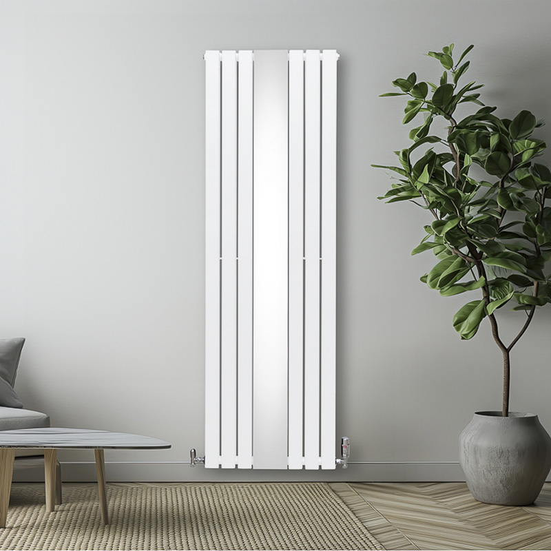 MonsterShop / Platte spiegel radiatoren met TRV chroom kleppen