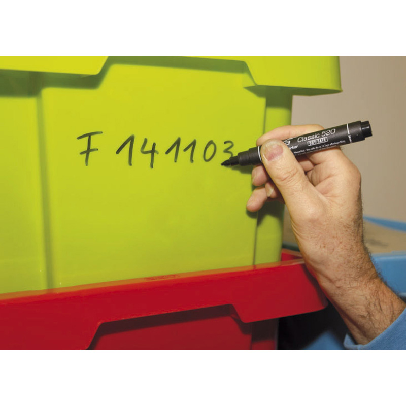 Carton / Pica Classic 521/46 Permanent Marker zwart - beitelpunt