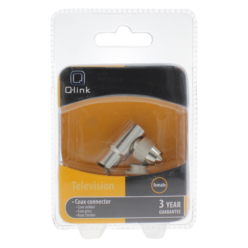 Q-link / Coax stekker haaks