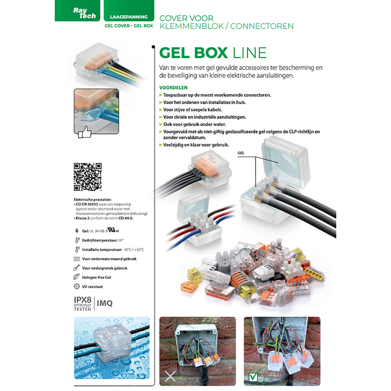 Raytech / Raytech GelBoxLine waterdichte aftakdoos
